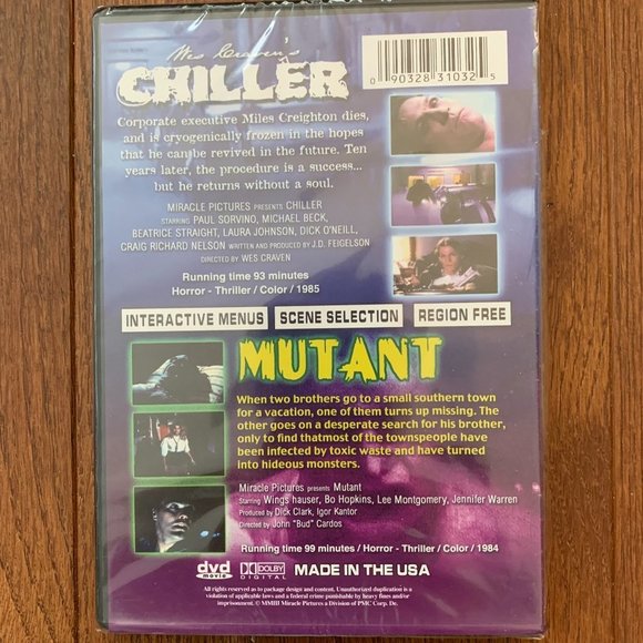 New Chiller Mutant Double Feature DVD Horror - Picture 2 of 2